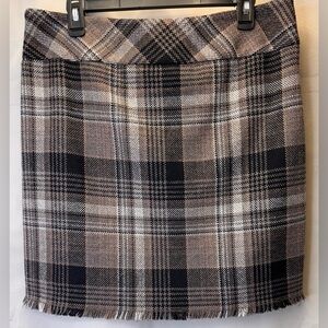 Eddie Bauer Womens Plaid Skirt Size 10 Wool-Blend